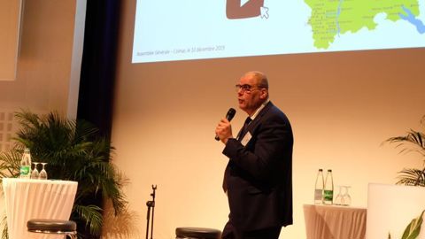 Jean-Marc Schacherer, directeur de la Cac, lors de l’AG du 10 décembre à Colmar : « La collecte tirée doit éviter les ruptures de charge. » © C. REIBEL